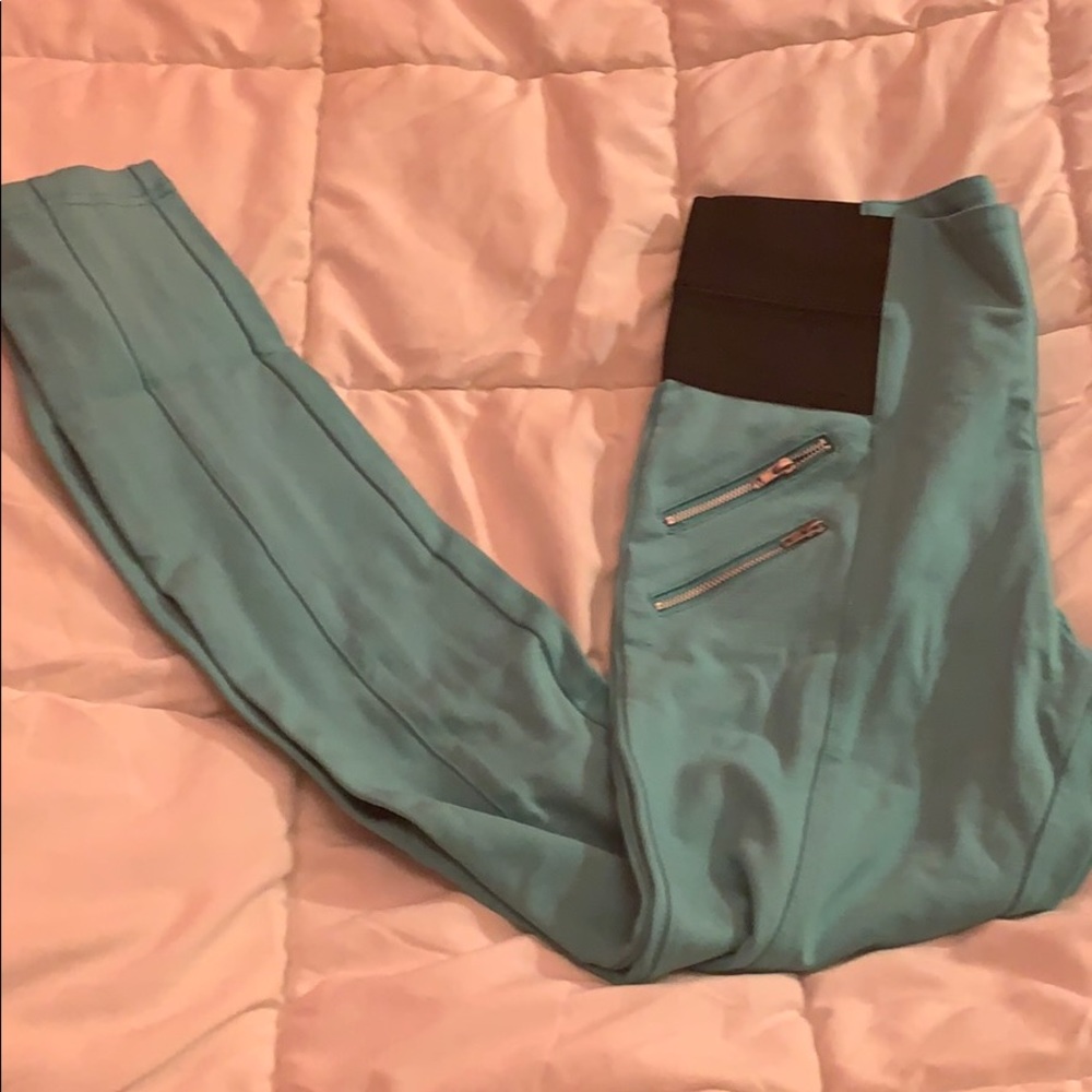 Seafoam zipper detail heavy legging